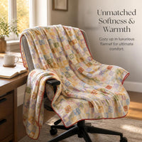 Double-Sided Lamb Fleece Casual Blanket Shawl for Home and Office