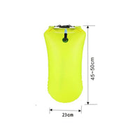 Buoyancy Support Swimming Safety Buoy with Dry Bag Waterproof Storage Tow Buoy High Visibility for Triathlon Training, Rafting, Kayaking
