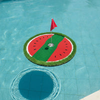 Floating Golf Target with Cup Complete Watermelon Golf Target Mat Floating Putting Green Realistic Artificial Turf for Golfers