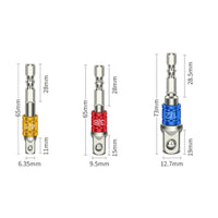 3 Pieces Hex-Shank Adapter Set Forged Power Tool Accessory Wear-Resistant