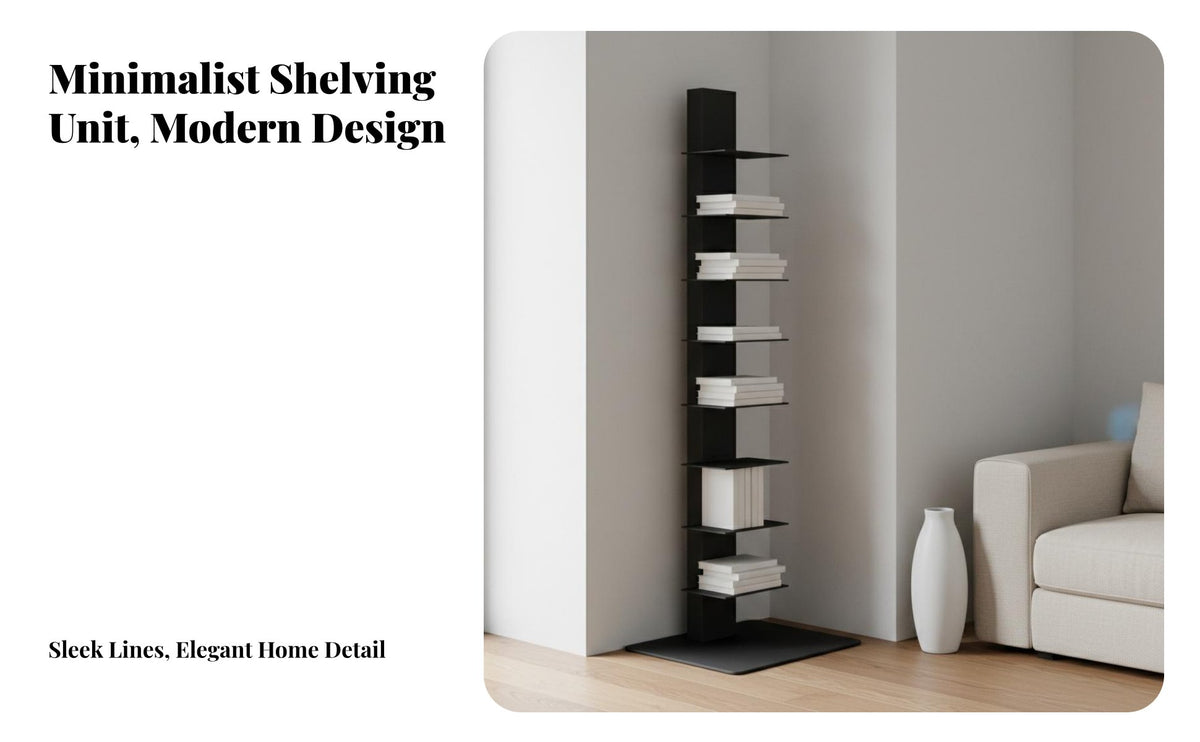 Punchno-Drill Invisible Bookshelf Space-Saving Bookcase Effortlessstanding Book Organizer Easy Assembly for Apartment Dwellers, Homeowners, Living Room, Small Areas, Reading Corner, Bedroom