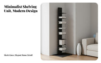 Punchno-Drill Invisible Bookshelf Space-Saving Bookcase Effortlessstanding Book Organizer Easy Assembly for Apartment Dwellers, Homeowners, Living Room, Small Areas, Reading Corner, Bedroom