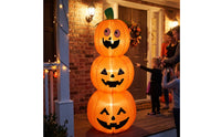 Halloween Stacked Pumpkin Inflatable Outdoor Jack-O-Lantern Decoration Lighted Jack-O'-Lantern Glowing for Party