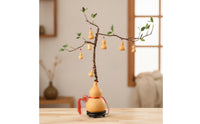 Gourd Tree Feng Shui Gourd Tree with Stand Prosperity Tabletop Sculpture for Office