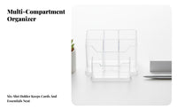 Business Card Box High Clearness Transparent Business Card Holder Space-Saving Transparent Storage Box for Reception Counter, Commerce Show Booth
