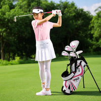 Beginner Kids Club Set, 6 Piece Right-Handed with Lightweight Carbon Fiber Shafts, Putter, Stand Bag, for 95-115cm Junior Players