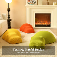 Creative Shape Hippopotamus Pouf Soft and Comfortable creature Ottoman Minimalist design children's Furniture Multi-Functional for Toddlers, Families, Parents, Living Room, Playroom, Entrymethod