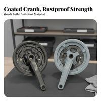Triple Chainring Crankset Coated Crank Arm Mountain Bike Crankset Bike Chainwheel with Guard for Cyclists, Trail Riding