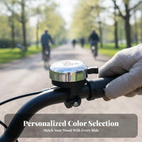 Aluminum Alloy children's Cycle Bell Loud and Clear Sound Cute Bike Bell Crisp Chime T Single for Girls, Toddlers, Cycling, Park