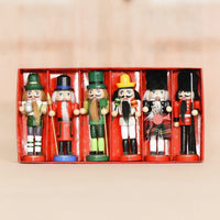6 Pieces Nutcracker Ornament Small Nutcracker Ornaments Detailed Soldier Nutcrackers for Tabletop