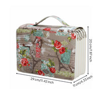 255 Slot Colored Pencil Holder Portable with Handle Multi Layer Zipper Pen Bag Elastic Slots Multi-Layer Pen Bag for Travel