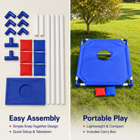 Bean Bag Toss Garden Games, 57x58x18.5cm Outdoor & Indoor Play for Kids 4-6 Years, Easter Games for Families