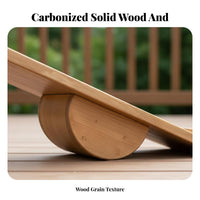 Unrestricted-Ended Play Wooden Seesaw Strengthens Core Muscles Kids Seesaw Board Sturdy Construction Solid Wood Rocker Board for Preschoolers, Toddlers, Parents, Kindergarten, Preschool, Outdoor, Daycare