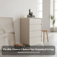 Minimalist Design Rounded Corner Drawer Cabinet Wooden Top Chest of Drawers Space-Saving Storage Furniture Sturdy and Long-Lasting for Families, Homeowners, Bedroom, Living Room, Entryway, Home Office