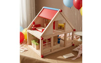 Wooden Dollhouse Decorative Trim Two-Story Dollhouse Balcony Children's Toy