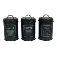 3 Pieces Kitchen Jar Set Arched Handles Metal Storage Jar Easy to Clean