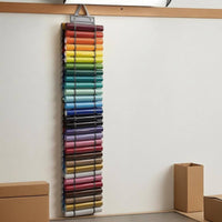 Sturdy Hanging Roll Organizer Cylindrical Slots Vertical Roll Storage Bag Oxford Cloth Vinyl Storage Organizer PVC