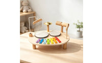Musical Activity Table Multifunction Toy Drum Set with Xylophone Comprehensive Music Center with Mallets for Young Children, Kids, Playroom