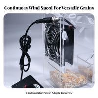 Bird Food Blowing Machine Adjustable Fan Fast Avian Husk Remover Easy to Clean Millet Husk Separator