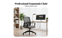 Ergonomic Mesh spine Computer Chair Thick Seat padding rotate Task Chair with Flip-up Arms Easy Assembly Rocking Function