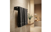Wall-Mounted Towel Rack Ventilated Wall-Attached Towel Rack Black