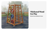 Wooden Playground Set Balance children's Development Climbing Structure Multi-Functional children's Outdoor Playset for Parents, Kindergarten