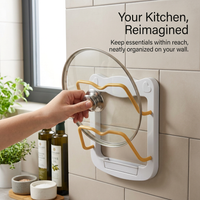 Wall Mounted Pot Lid Holder, Pan Lid Storage Organizer, Kitchen Storage and Organisation, Pot Lid Holder Wall Mounted, Pan Lid Holder Wall Mounted