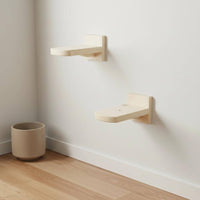 Wall-Mounted Cat Climbing Step Feline Perch Solid Wood Wooden Cage Shelf for Kittens