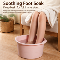 Deep Soak Tub Foot Soaking Tub, Pedicure Foot Spa with Massage Rollers, 27.5cm x 19cm Basin for Relaxation, Home Care