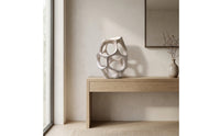 Openwork Sphere Sculpture Abstract Geometric Sphere Ornament Sculptural Decorative Ball for Homeowners, Art Collectors, Entryway