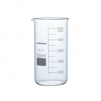 2 Pieces Pouring Lip Borosilicate Glass Beaker Write-on Label Area Graduated Glass Beaker Corrosive-Resistant Resistant Laboratory Glassware Set Clear Markings