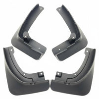 4 Pieces Pre-Formed Holes Molded Mudguard Set Matte Finish Black Mudguards Contoured Curved Mudguards Glossy