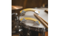 Rims Knock & Board Curved Wood Block with Mounting Plates Wooden Drum Accessory for Drummers, Percussionists, Recording Studio, Practice