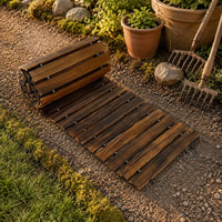 Wooden Garden Walkway Sturdy Duty Outdoor Decor Sturdy Slats for Patio, Party