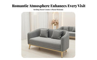 Creamy aesthetic Curved Sofa and Table Set Modern Design Commercial Furniture Soft Texture Lounge Seating adaptable Combination for Interior Designers, Business Owners, Photo Studio, Bridal Shop, Reception Area, Waiting Room