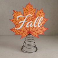 Thanksgiving Maple Leaf Tree Topper Festive Tree Topper with Spring Base Soft Decorations Lightweight for Mantel