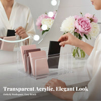 Multi-Compartment Storage Rack Transparent Design upright Divider Rack