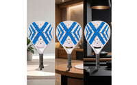 Rigid Padel Racket with Wrist Strap Teardrop-Shaped Perforated Padel Racket Versatile Paddle Stable for Families, Beginners, Outdoor Play