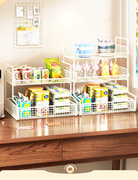 Dream Colorful 3-Tier Desktop Storage Rack for Snacks, Cups, and Miscellaneous Items
