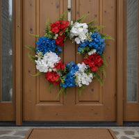 Long-Lasting Independence Day Door Decoration Lifelike Appearance Patriotic Wreath Artisanal Patriotic Floral Wreath No Maintenance for Independence Day