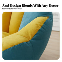 Soft and Comfortable Pumpkin-Shaped Chair Space-Saving Lazy Sofa Wide Seat Floor Lounger No Assembly Required for Students, Toddlers, Bedroom, Living Room, Reading Nook, Playroom