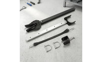 Folding Boat Motor Mount with Strap Rigid Outboard Motor Bracket Adjustable Heavy-Duty for Dinghies