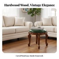 Entire Wood Round Wooden Stool timeless design Round Four-Legged Stool Multi-Functional Small Seat space-saving Size for Children, Adults, Homeowners, Living Room, Entryway, Bedroom, Balcony