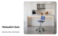 Rolling casters Adjustable Round Stool with supportrest Space-Saving Lowspine rotate Stool Padded Seat Task Chair Comfortable padding for Office Workers, Salon Professionals, laboratory, Kitchen, Workshop, medical facility