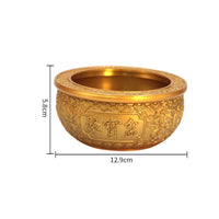 Basin with Embossed Patterns Round Decorative Basin Decorative Bowl for Desktop, Entryway