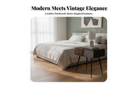 Patchwork Front Cabinet Retro Look Bedside Table Modern aesthetic for Homeowners