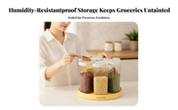 Hinged Lid Lids 6-Compartment Grain Dispenser Clear Rotating Grain Container