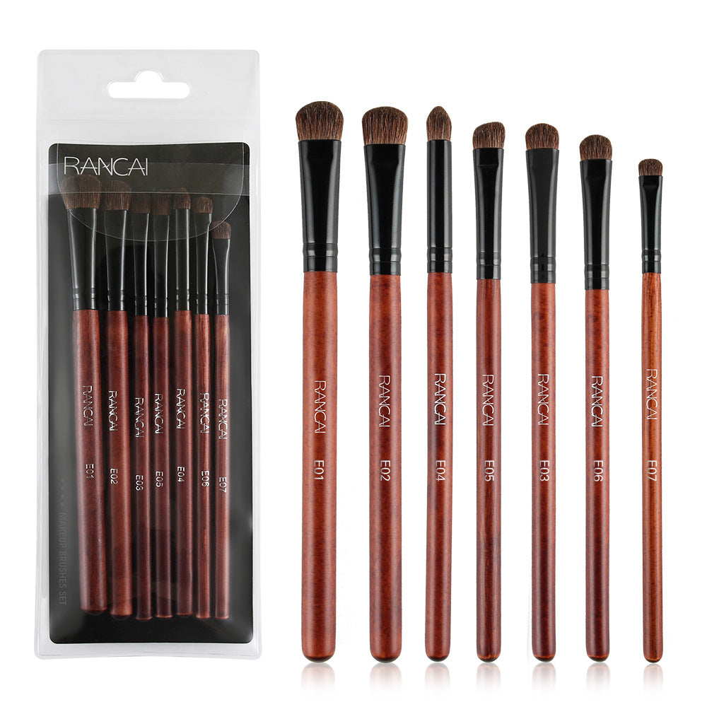 7-Piece Portable Horse Hair Eye Makeup Brush Set