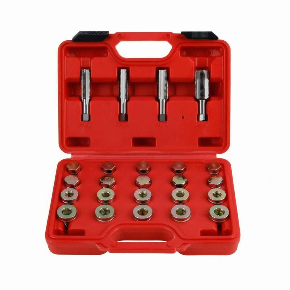 Automotive Oil Drain Plug Repair Kit Metric Oil Pan Thread Repair Kit Universal Tap Set Comprehensive for Mechanics, DIYers, Garage, Workshop, Roadside Repairs