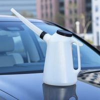 Long Spout Oil Jug Leakproof Graduated Oil Container with Spout Lightweight Graduated Refueling Pot Thickened Wall for Mechanics, Auto Repair Shop, Garage, Workshop